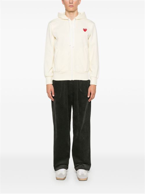 Zip-up sweatshirt COMME DES GARÇONS PLAY | AXT1720513IVORY